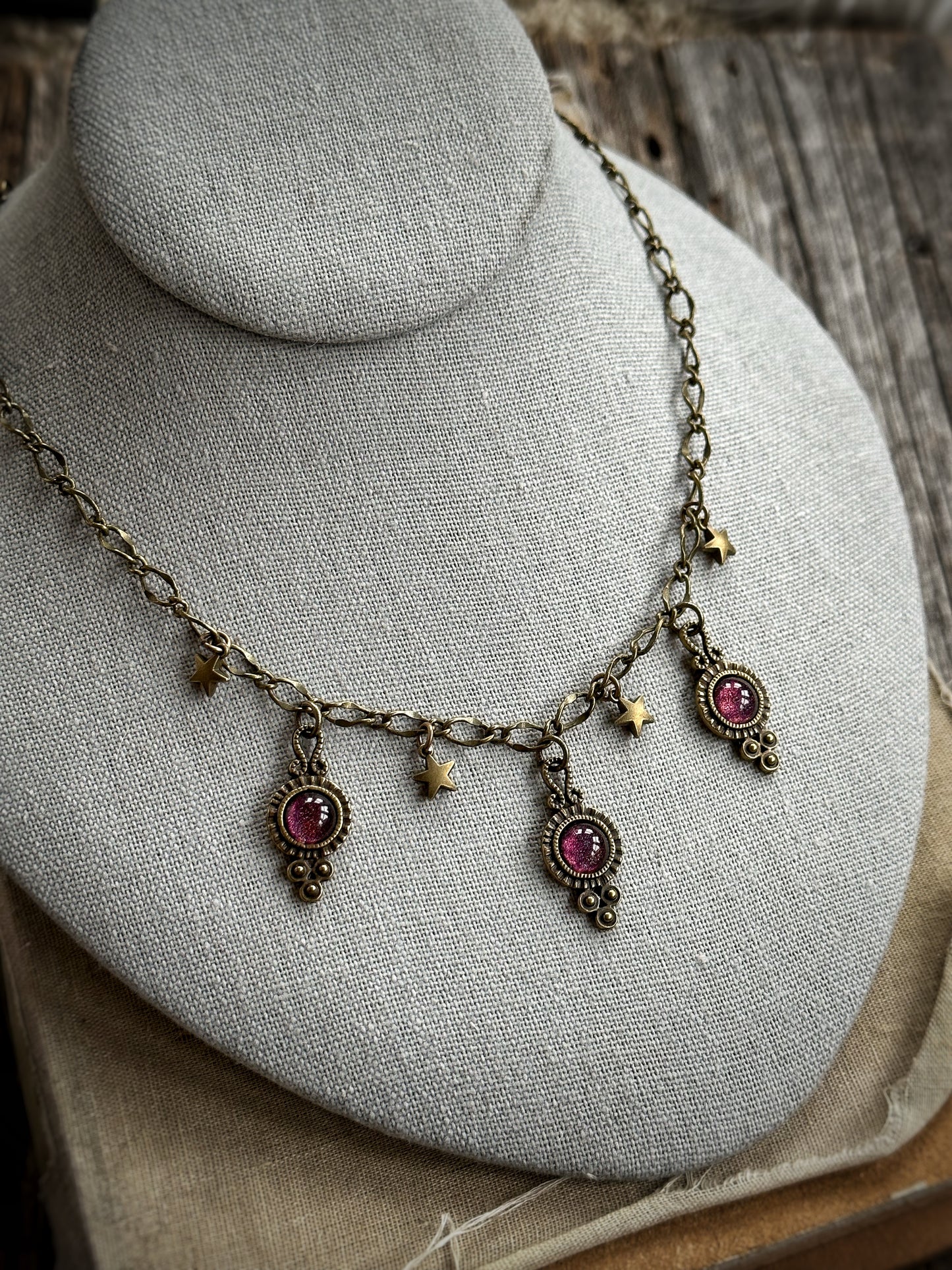 Maroon Nebula Necklace