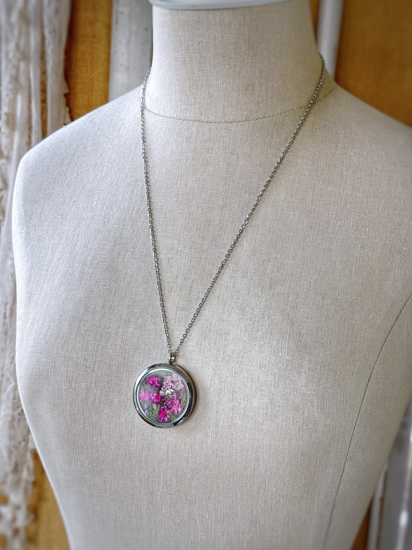 Gardensong Opal Locket Necklace