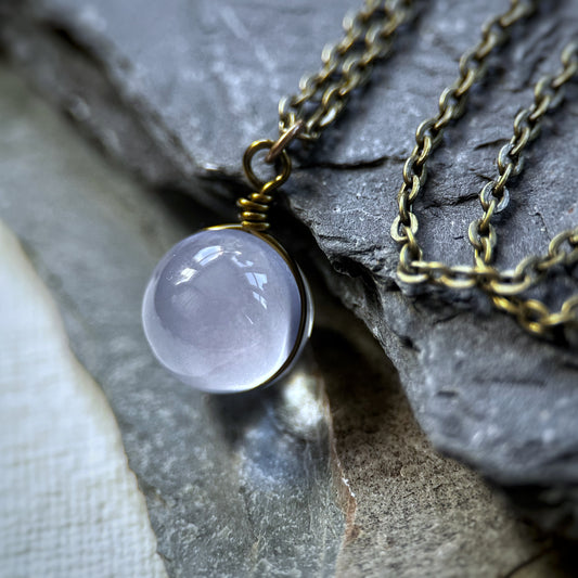 Icy Lilac Orb Necklace