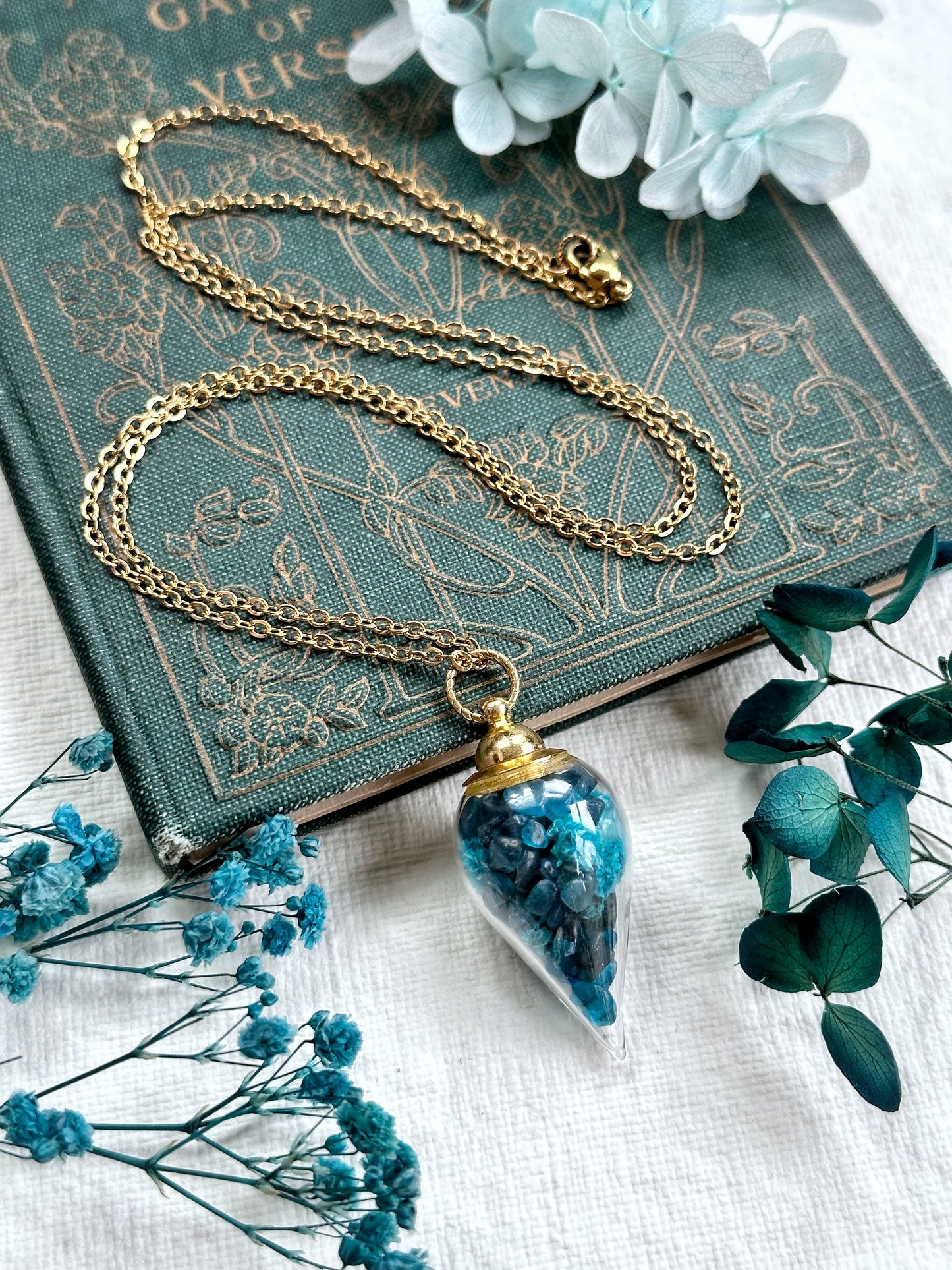 Cleansing Blue Apatite Apothecary Necklace
