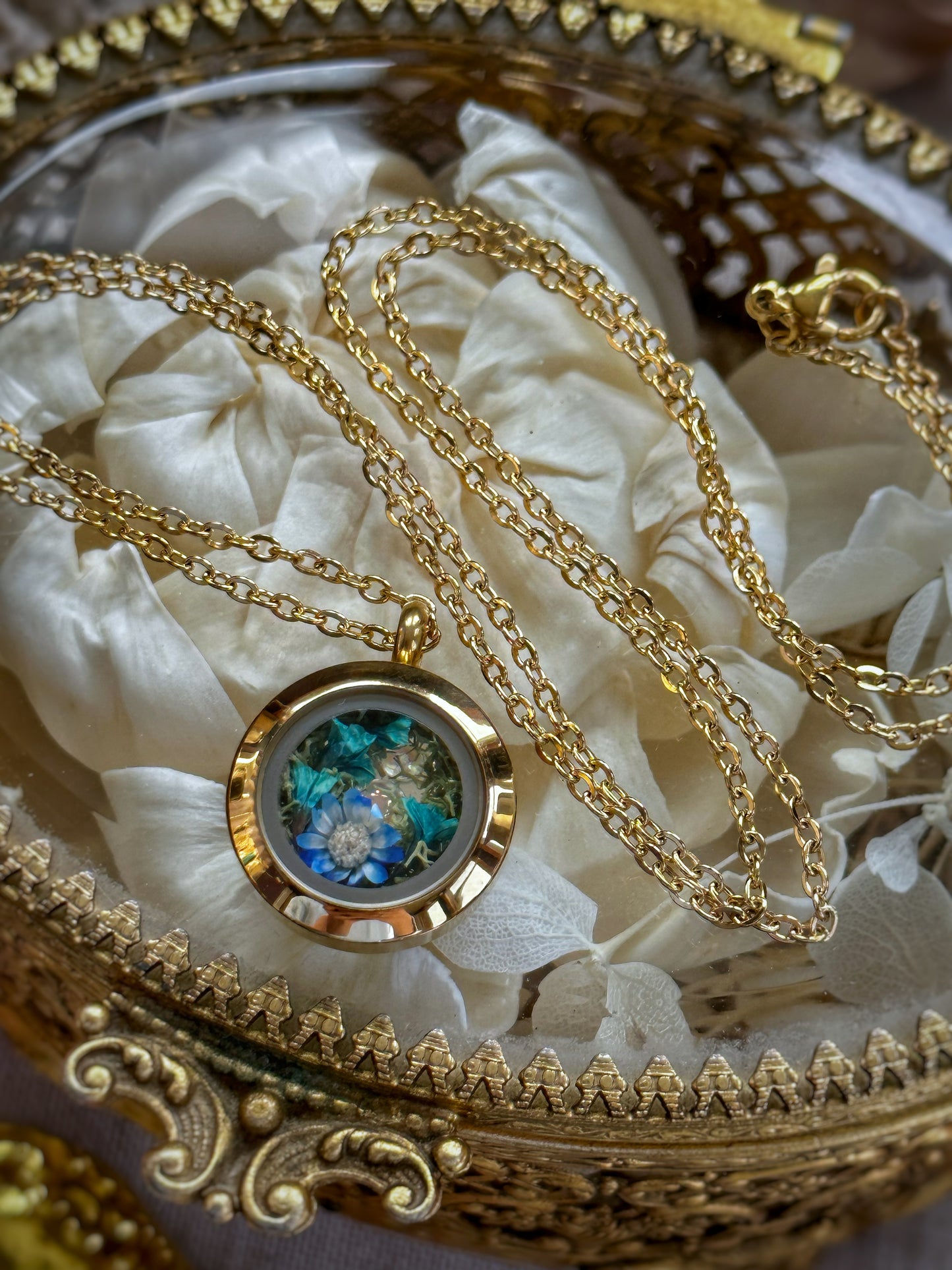 Blue Pixie Locket Necklace
