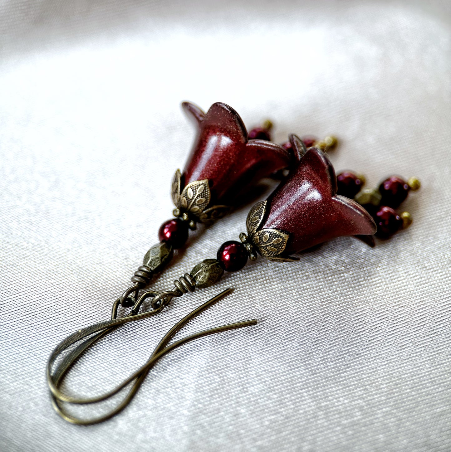 Dark Rose Earrings