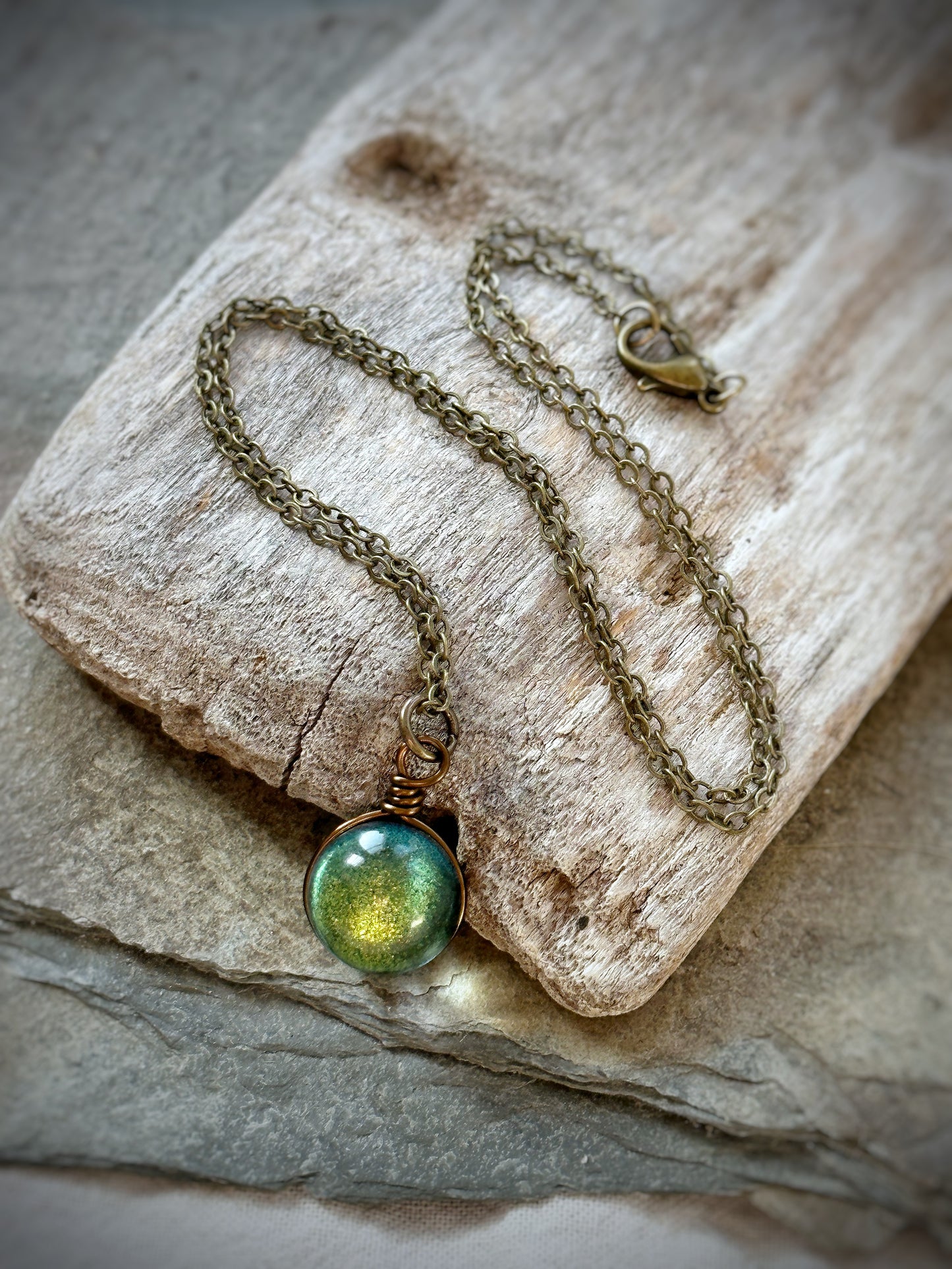 Green Magic Orb Necklace
