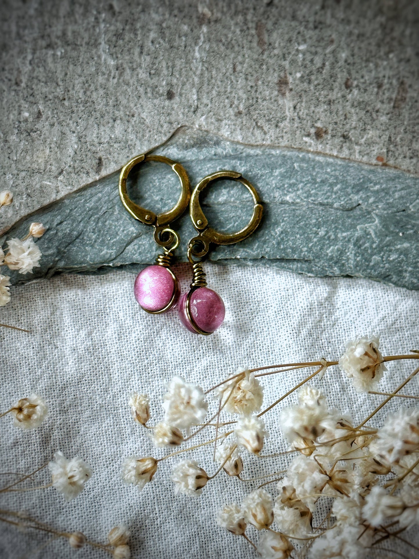Pink Sugar Orb Earrings