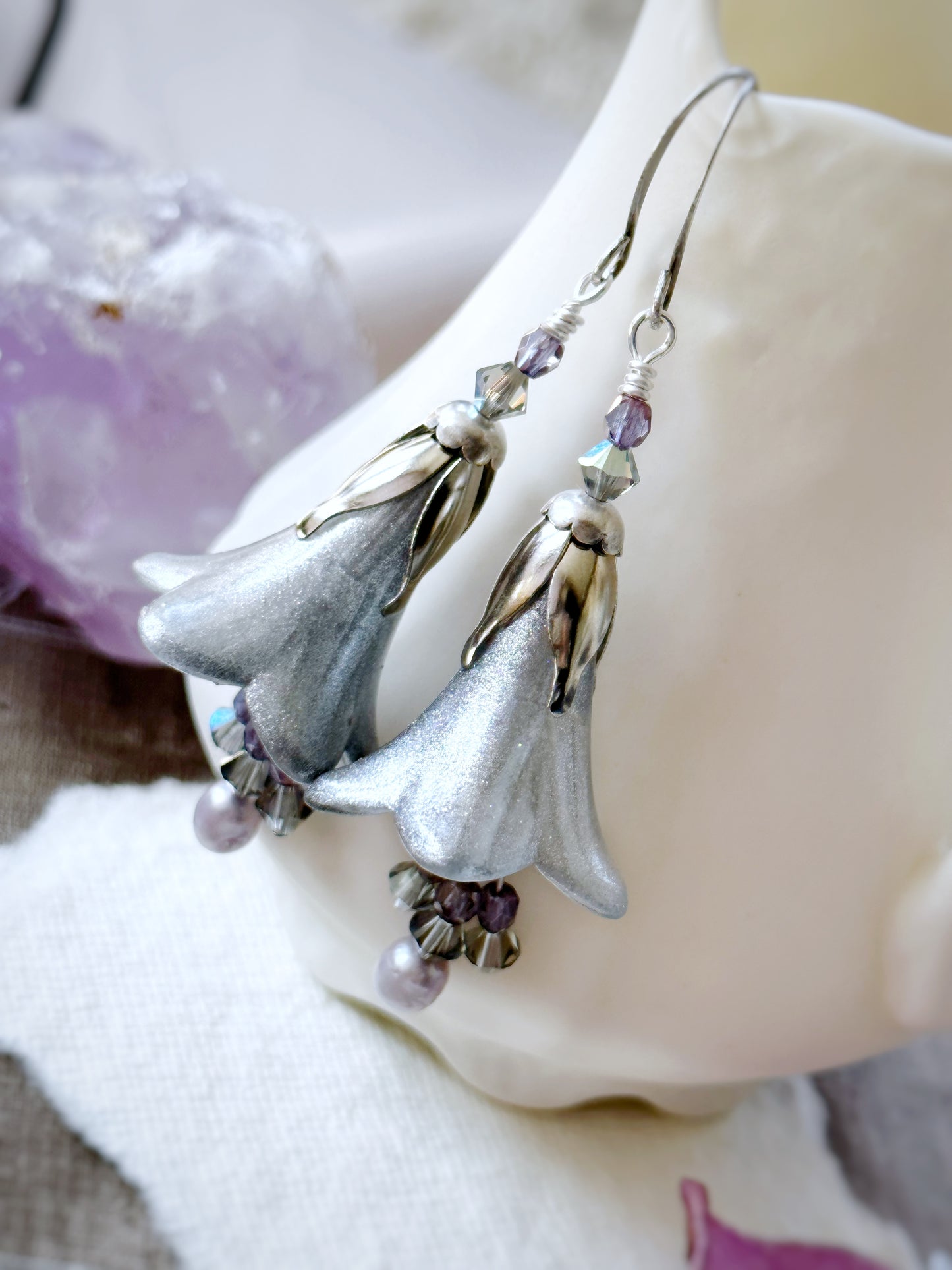 Silvery Lavender Earrings