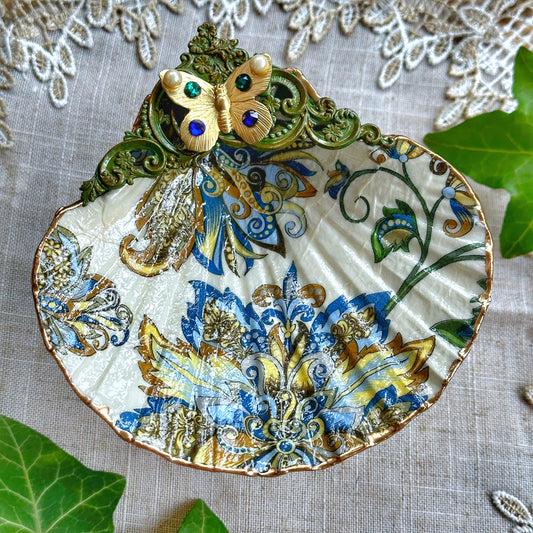 Butterfly Tapestry Shell Dish